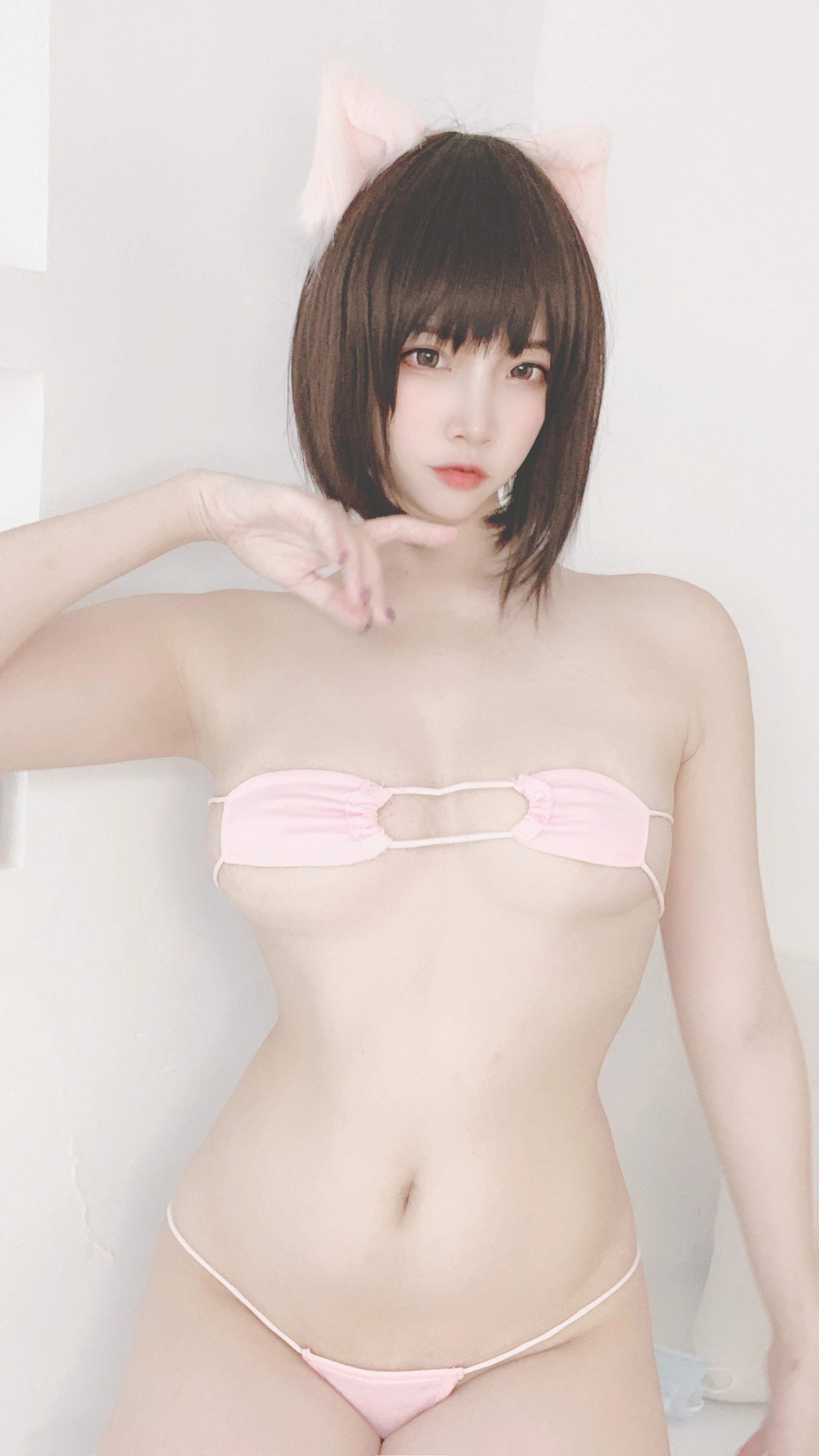 二佐Nisa - NO.097 4月铁粉福利 猪猪比基尼自拍 2